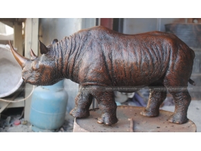 bronze rhino parc sculpture sculpture d'intérieur
