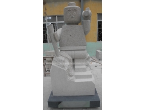Sculpture de sculpture de granit sculpture lego, sculpture extérieure de granit, sculpture décorative de granit