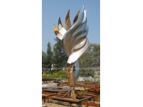 sculpture de jardin en acier inoxydable flamme sculpture