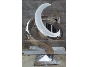 sculpture de parc de sculpture en spirale en acier inoxydable